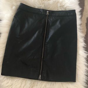 Faux leather skirt